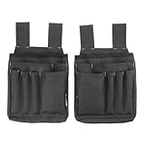 HÖGERT TECHNIK - Werkzeugtasche Gürteltasche Handwerker Tool Pouch Werkzeug-Holster Gürtelwerkzeugtasche ELTA aus Oxford 600D mit 7 Fächern für Bau, Montage und Reparatur im praktischen 2er-Set