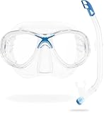 Cressi Premium Combo Schnorchelset Junior - erhältlich mit Marea Jr oder Estrella Jr Maske und Top-Schnorchel, Unisex Kind