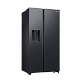 Samsung RS64DG53R3B1EF Side-by-Side-Kühlschrank mit Gefrierfach, 178 cm, 628 l, SmartThings AI Energy Mode, Eis- und Wasserspender, Slim Ice Maker, Premium Black Steel