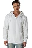 Smith & Solo Hoodie Herren Reißverschluss – Sweatjacke Kapuzenjacke Zipper Kapuzenpullover Hoodies Männer Kapuzenpulli Regular Fit (Weiß L)