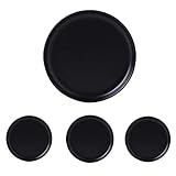 Swuut Kuchenteller Dessertteller Vorspeisenteller aus Keramik, Matt Mini Kleine Teller, 15 cm Brotteller, Frühstücksteller 4er Set (Schwarz)