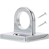 CHICAMPERA Zinklegierung Wandhaken mit Schlaufenplatte für Seilpfosten und Stützseilhaken Robuste Wandbefestigung für Hotels und Besucherlenkung bei Großen Eröffnungen