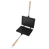 Gegrillter Käsehersteller, Sandwichhersteller mit Abnehmbarem Holzgriff 9,1 X 6,7 Zoll Vielseitiger Kochgrill -Käse -Sandwichhersteller für Zuhause