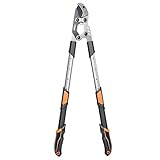 AIRAJ Schwere Astschere | 68-88cm Teleskop Astschere | Amboss Gartenschere | Scharfe SK5 Klinge | Schnelles Schneiden | Beschneidet Mühelos Äste(55mm Max) | für Frische und Verwelkte Zweige