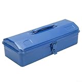 Robuste tragbare Gerätebox aus Stahl mit mehreren Skalenoptionen, Metall-Geräte-Organizer mit stabilen Riegeln und bequemem Griff für Werkstatt, Garage, Lager (42 x 16 x 12 cm)