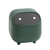 dewdat -Mülleimer Mit Deckel, Tischmülleimer Niedliche Ninja Desktop Mülleimer, Wasserdichter Mülleimer Für Badezimmer-Waschtisch, Schreibtisch, Büro Oder Couchtisch, 2L