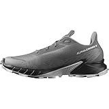 Salomon Alphacross 5 Herren Trail-Laufschuhe, Outdoor-bereit, Anhaltender Komfort, Vielseitige Performance, Pewter, 43 1/3