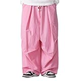 Outdoorhose Trainingshose Harajuku Straight Leg Elastische Taille Arbeitshosen Freizeithose Große Größen Aestethic Sweatpants Stoffhose Lose Teenager Skateboard Jogginghose Herren Sommer