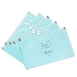 COHEALI 5 Stück Pack Tragbare Maskenaufbewahrungstaschen aus Langlebigem PP Kunststoff Faltbare Maskenhalter für Saubere Mobile Aufbewahrung Organizer für Einwegmasken Kompakte Größe Blau