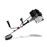 FUXTEC Benzin Motorsense FX-MS125 – 25,4 ccm / 1PS Leistung – 2-Takt Rasentrimmer nur 5,5kg – Freischneider mit 305mm Schnittbreite – Trimmer mit Faden und Messer