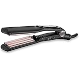 BaByliss The Crimper Kreppeisen mit 10 Temperaturstufen bis 210°C und Abschaltautomatik In rosa Schwarz 2165CE