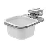 HAPINARY Rotierender Clipping Mülleimer aus ABS Kompakte Aufbewahrungsbox für Schreibtisch und Büro Grauweiß Vielseitig für Badezimmer und Kinderzimmer