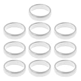YUELER 10 Stück Schaftringe Vorbau O-Ringe Runde Metall Aluminium Ringe für Nylon Schäfte Zubehör