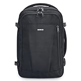 ECOHUB 30L Rucksack Handgepäck Flugzeug, Easyjet Handgepäck 45x36x20 Rucksack, Wasserdichter Recyceltes PET Reiserucksack, Groß Reisetasche Herren, Patent anhängig(Schwarz)