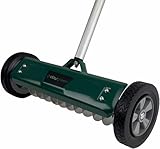 DAYGREEN Hand-Vertikutierer VT-32 | Moos und Unkrautentferner mit 11 Edelstahlmessern | 32 cm Arbeitsbreite | Rasenschonende Leichtlauf-Räder