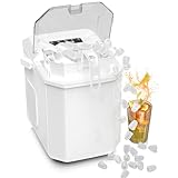Eiswürfelmaschine Mini Tragbar,Kompakt Eiswürfelbereiter...
