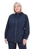 Ulla Popken Damen große Größen Übergrößen Plus Size Regenjacke, leicht, Kapuze, wasserdicht, verstaubar