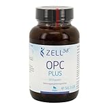 Zell38 OPC Plus, hochdosiertes Traubenkern-Extrakt mit Vitamin C für Zellschutz, Herz-Kreislauf, Gefäße, Haut, Immunsystem und Vitalität, 60 Kapseln