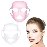 Silikon-Gesichtsmaske, 2 Stück Wiederverwendbare Gesichtsmaske, Silikon-Gesichtsmasken-Halter, Gesichtsmasken-Abdeckung