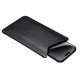 MUDASANQI Universelle stoßfeste Leder-Handytasche, kompatibel mit iPhone 16, 15, 14 Pro Max, kompatibel mit Galaxy S25 Ultra, Sockenhülle kompatibel mit Outdoor-Sportarten, Skifahren