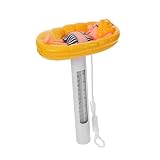 Happyyami Kreatives Cartoon Wasserthermometer Bruchfestes Schwimmendes Poolthermometer Für Badewanne Und Aquarien Temperaturmesser Für Innen Und Außenpools Lustiges Design Mit