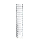 Gabionen-Säulen, Steingabionen, Steinkorb, Gabione, Säule (Ø35 cm H:160 cm)
