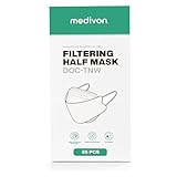 MEDIVON 25x FFP3 Masken, 3D Comfort Fit, Weiß, Einheitsgröße