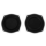Tebatu 4-Zoll-Bass-Vibrationsmembran, Gummi-Lautsprecher mit Vibrationsplatte, passive Membran, tragbarer Heim-Woofer, 2 Stück