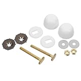DIYEAH 2 Satz Metall Wc Bodenschrauben mit Unterlegscheiben und Abdeckkappen Universelles Befestigungsset für Bodenstehende Toiletten Wasserbeständig und Langlebig für Badezimmermontage