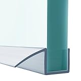 Inscrip Duschdichtung, Duschtürabweiserdichtung, PVC-Wasserabweiser mit Dichtlippe, Duschkabinen-Dichtungsstreifen, für alle Arten von Duschtüren, Badewannen, Paneele (Transparent 2M A, für 8-10 mm