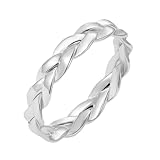 UKCOCO Mode Ring Schmuck Kreative Vintage Ringe für Frauen Einfacher Drehring Silber Perfektes für Freundinnen Familie Trendige Fingerringe