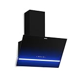 Klarstein Illuminosa Abzugshaube 60 cm - Kopffreihaube, 818 m³/h Boost, Touchpanel, LED-Beleuchtung, A++ Energieeffizienz, Umluft & Abluft, leise, Aluminium- & Kohlefilter
