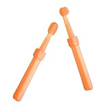 EXQUIMEUBLE 2Er Set zahnbürste zahnpflege Babys Zahnbürste Zahnputzset für Babys Zahnbürstenset für Babys Zahnputzset für Welpen hundezahnbürste kleine Kieselgel Light Brown