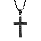 MERTTURM Kreuz Halskette für Herren, Schmuck Edelstahl,...