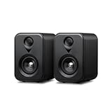 AIYIMA S400 Verbesserte 2.1 Aktiv Regallautsprecher, 3' (7,6 cm) 80 W HiFi Stereo Aktive Lautsprecher, Bluetooth 5.3, Optisch, USB, RCA, Sub-Out, Bluetooth Bookshelf Lautsprecher für PC & Heimkino