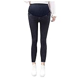 Godom Schwangerschaftsleggings Damen-Leggingshose für Schwangere, nahtlos, butterartig, hohe Taille, Legging, lässige Taschen, lockere Hosen Arbeitshose Damen Stoff Leggings für Schwangere