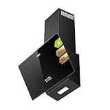 CIARRA CBCB6750 Dunstabzugshaube 60cm Umluft Kopffreie Schräghaube 350m³/h Abluft 3 Stufen Wandmontage Abzugshaube Schwarz