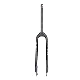 Fahrrad-Federgabel, MTB-Fahrradgabel 26 27,5 29 Zoll Schwarz Ultralight 3K Carbon Fahrrad-Federung Scheibenbremse 1-1/8 QR 530 g, 27,5er