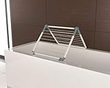 JUWEL Wäschetrockner Superdry Wing Obsidian Grey (Badewannentrockner klappbar, Trockenlänge 8,8 m, Wäscheständer für Dusche/Balkon, mit Kunststoff-Wäscheleinen) 40805