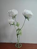 lifemet Riesig Deko Blumen Künstlich 3pc, Wasserdicht Langlebig Kunst Blumen Für Hochzeiten, Arrangements, Partys, Zuhause, Babypartys, Fotorequisiten und Schaufenster (Weiß)