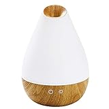 Promed AL-1300 WS Aroma Diffusor 1300 ml, Ultraschall Luftbefeuchter 1,3 Liter, Humidifier, Raumbefeuchter, elektrische Duftlampe Holzdesign mit 7 Farben LED Licht, Aroma Diffuser, Aromatherapie