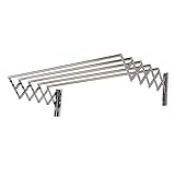 JDHSKCF Wandmontierter Wäscheständer, Wäscheständer, strapazierfähig, Edelstahl, wandmontiert, zusammenklappbar, verstellbar, zusammenklappbar, platzsparend (Größe: 80 cm/31,5 Zoll) (50 cm/19,7 Zoll)