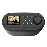 Hama Internetradio mit Digitalradio (WLAN/DAB+/DAB/UKW, Bluetooth, Spotify Streaming, 30 Speicherplätze, 2 Direktwahltasten, Radiowecker, Unterbauradio, 2,4 + 5 GHz, 2,4“ Farbdisplay, 5W) schwarz