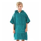 DiaryLook Kinder Kapuzen Badeponcho,Saugfähiges Handtuch Poncho für Jungen und Mädchen,11-14 Jahre,Ideal für Strand,Schwimmen und Surfen