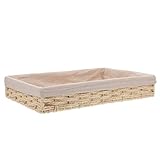 Homoyoyo Handgeflochtener Rattankorb als Aufbewahrungsbox für Schreibtisch und Wohnzimmer Organizer für Kleine Gegenstände und Haushaltsbedarf Robust und Funktional