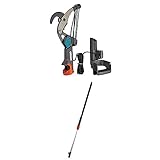 Gardena combisystem-Bypass-Baumschere: Astschere mit 5-fach Rollenübersetzung für kraftsparendes Schneiden von Ästen bis 35 mm Durchmesser (298-20) + combisystem-Teleskopstiel 90-145 cm (3719-20)