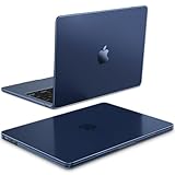 Fintie Hülle Kompatibel mit MacBook Air 13.6 Zoll M4 M3 M2 (2025-2022) A3240 A3113 A2681, Ultradünne Hartschale Schutzhülle Snap Case Kompatibel mit MacBook Air 13.6 Zoll, (A-Matte Mitternacht)
