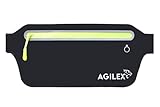 AGILEX Laufgürtel für Handy - Lauftasche Jogging, Sportgürtel, Hüfttasche, Running Belt zum Joggen, Sport, Fitness, Laufen - passend für alle Smartphones (Black)