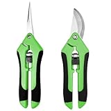 Chiluxendo 2 Stücke Gartenschere Klein, Rosenschere Profi, Pflanzenschere Rosen, Blumenschere Gartenscheren, Gartenscheere Feinschnitt, Schere Garten, Rosenscheren, Pruning Shears, Kleine Astschere