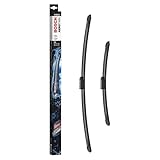 Bosch Aerotwin A414S Front-Scheibenwischer - Set mit 2 Ersatz-Scheibenwischern und vormontiertem Adapter - 2 Wischblätter, 650 mm und 400 mm